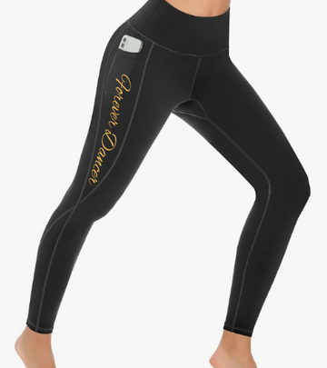 FOREVER DANCER Dance Leggings with Pockets for Women - High Waist Tummy Control Pants